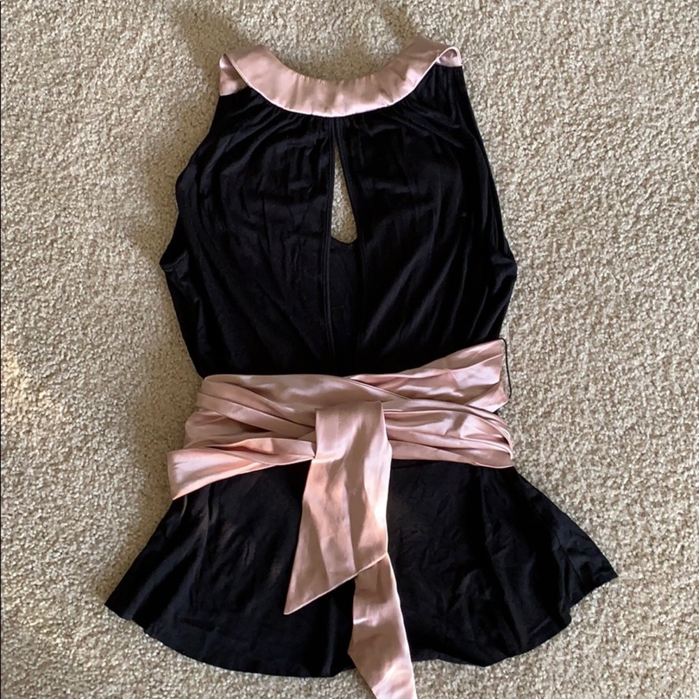Chic top with pink satin